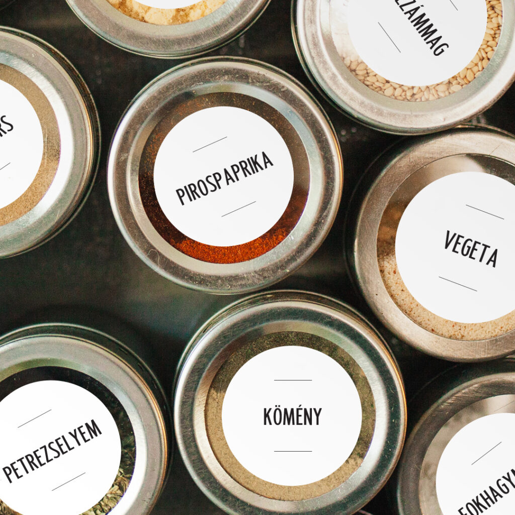 Kör alakú fűszeres matricák - FEHÉR, 30 mm (24 db) - Papírfalva