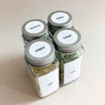 Kör alakú fűszeres matrica - FEHÉR - fűszeres üveghez 48-192 db ...