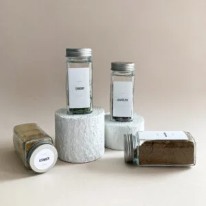 Kör alakú fűszeres matrica - FEHÉR - fűszeres üveghez 48-192 db ...