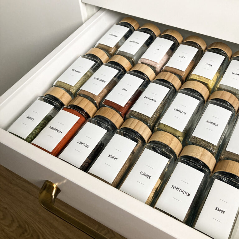 Kör alakú fűszeres matrica - FEHÉR - fűszeres üveghez 48-192 db ...