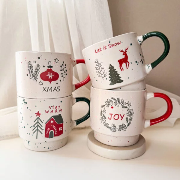 Bögre téli mintákkal - 350 ml