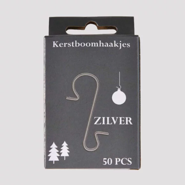 Karácsonyfadísz akasztó 50 db, ezüst