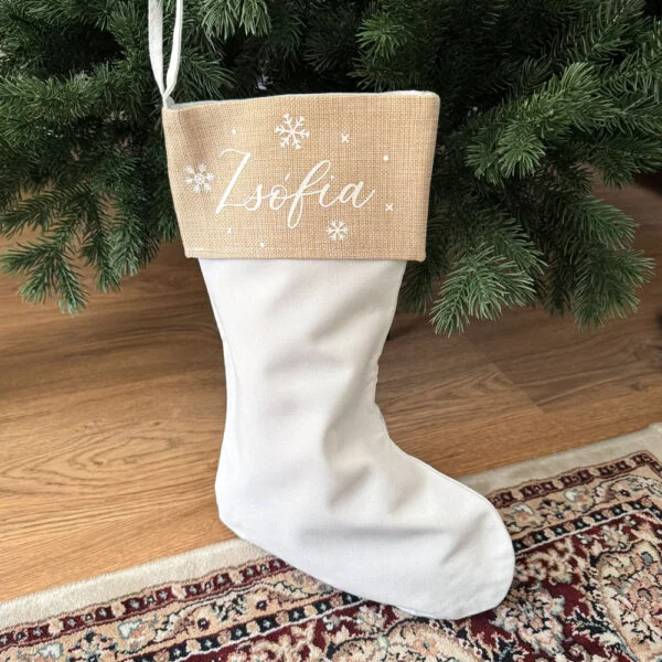 Feliratozható karácsonyi "Mikulás" csizma