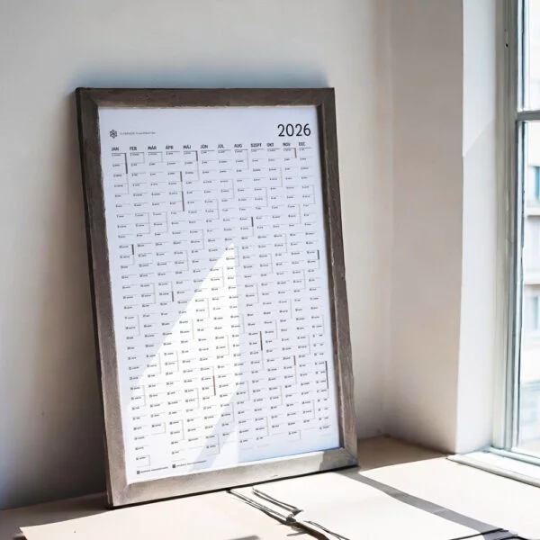 Évtervező plakátnaptár 2026 - álló/fekvő